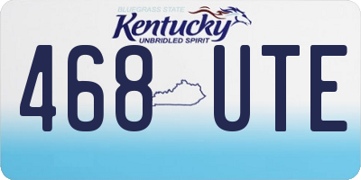 KY license plate 468UTE