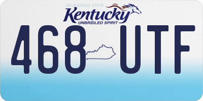KY license plate 468UTF