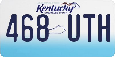 KY license plate 468UTH