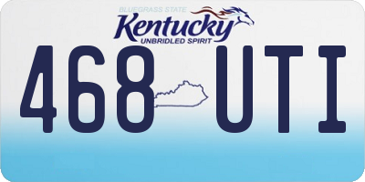 KY license plate 468UTI