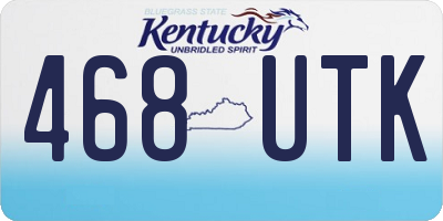 KY license plate 468UTK
