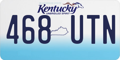 KY license plate 468UTN