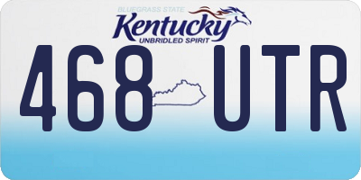 KY license plate 468UTR