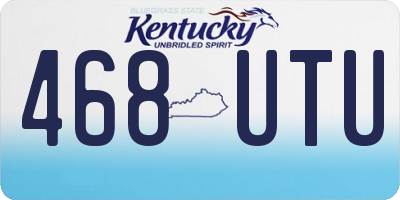 KY license plate 468UTU
