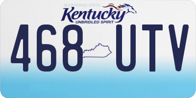 KY license plate 468UTV