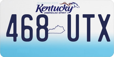 KY license plate 468UTX