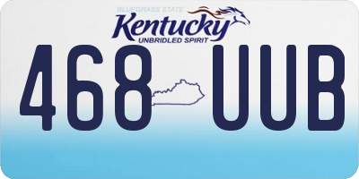 KY license plate 468UUB