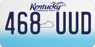 KY license plate 468UUD