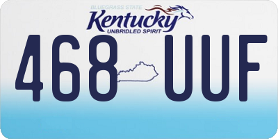 KY license plate 468UUF