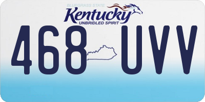 KY license plate 468UVV