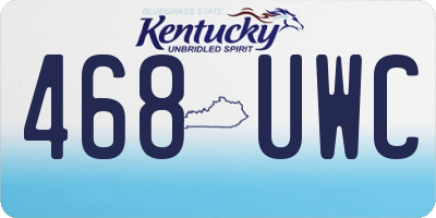 KY license plate 468UWC