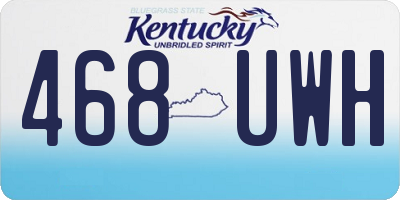 KY license plate 468UWH