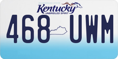 KY license plate 468UWM