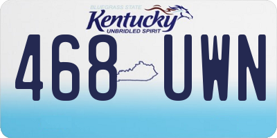 KY license plate 468UWN