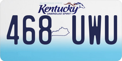 KY license plate 468UWU