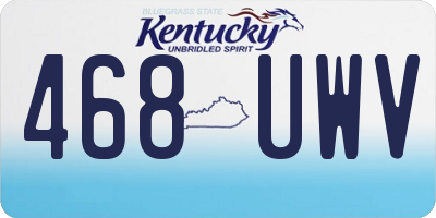 KY license plate 468UWV
