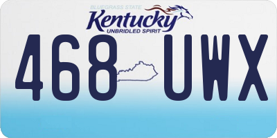 KY license plate 468UWX