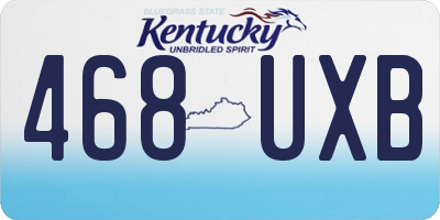 KY license plate 468UXB