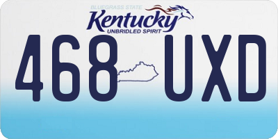 KY license plate 468UXD