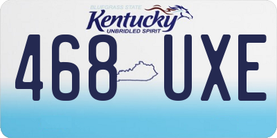 KY license plate 468UXE