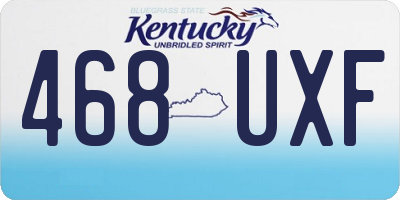 KY license plate 468UXF
