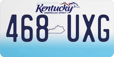 KY license plate 468UXG