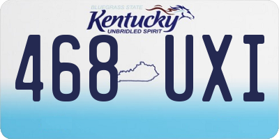 KY license plate 468UXI