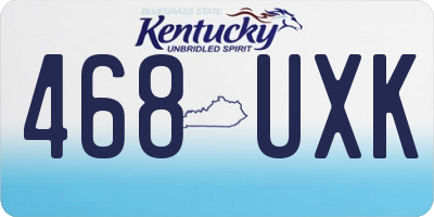 KY license plate 468UXK