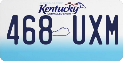 KY license plate 468UXM