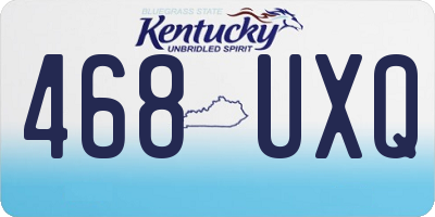 KY license plate 468UXQ