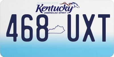 KY license plate 468UXT