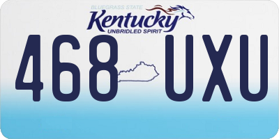 KY license plate 468UXU