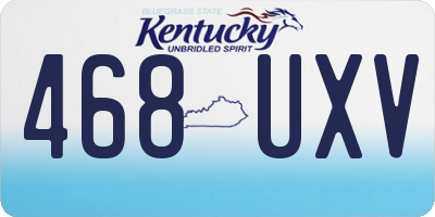 KY license plate 468UXV