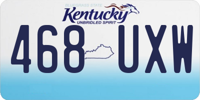 KY license plate 468UXW