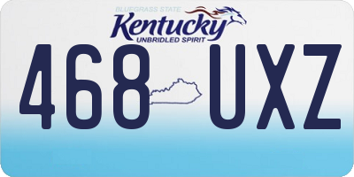 KY license plate 468UXZ
