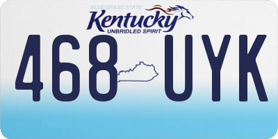 KY license plate 468UYK