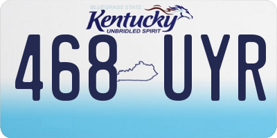 KY license plate 468UYR