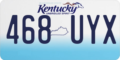 KY license plate 468UYX