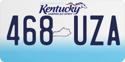 KY license plate 468UZA