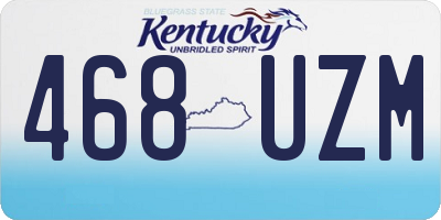 KY license plate 468UZM