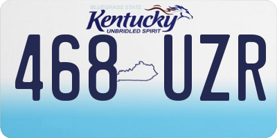 KY license plate 468UZR