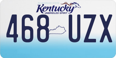 KY license plate 468UZX
