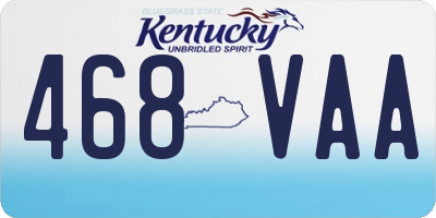 KY license plate 468VAA