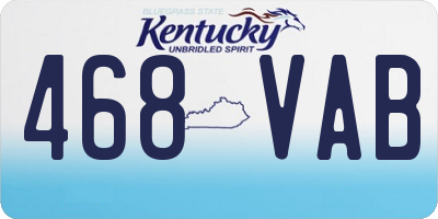 KY license plate 468VAB