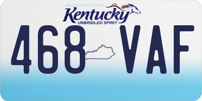 KY license plate 468VAF
