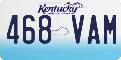 KY license plate 468VAM