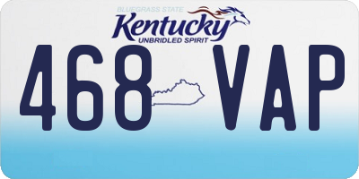 KY license plate 468VAP