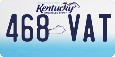 KY license plate 468VAT