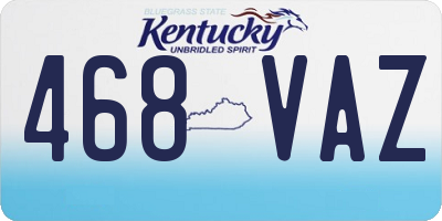 KY license plate 468VAZ