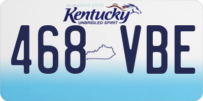 KY license plate 468VBE